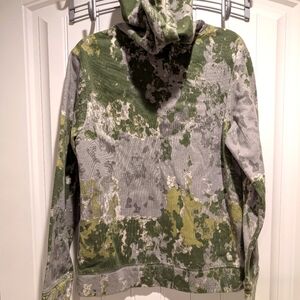 Small Alpine Green & Grey Hoodie